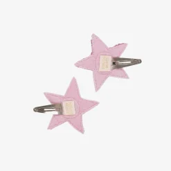 Tutu du Monde Hair Accessories*Girls Pink & Silver Sequin Star Hairclips (2 Pack)
