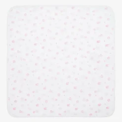 Kissy Kissy Blankets & Shawls*Girls Pink & White Baby Sheep Blanket (73cm)