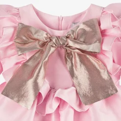 Mama Luma Dresses*Girls Pink Bow Dress