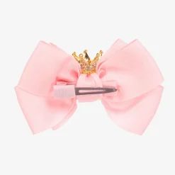 Angels Face Hair Accessories*Girls Pink Bow Hair Clip (11cm) FairyPink