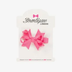 Bowtique London Hair Accessories*Girls Pink Bow Hair Clip (4cm)