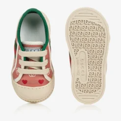 Gucci Trainers*Girls Pink Canvas Double G 1977 Trainers