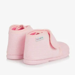 Pisamonas Slippers|Slippers*Girls Pink Corduroy Slippers