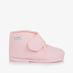 Pisamonas Slippers|Slippers*Girls Pink Corduroy Slippers