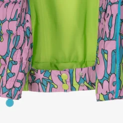 Stella McCartney Kids Coats & Jackets*Girls Pink Cosmic Hooded Puffer Jacket