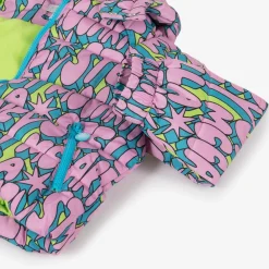Stella McCartney Kids Coats & Jackets*Girls Pink Cosmic Hooded Puffer Jacket