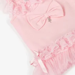 Beau KiD Outfit Sets|Outfit Sets*Girls Pink Cotton & Lace Leggings Set
