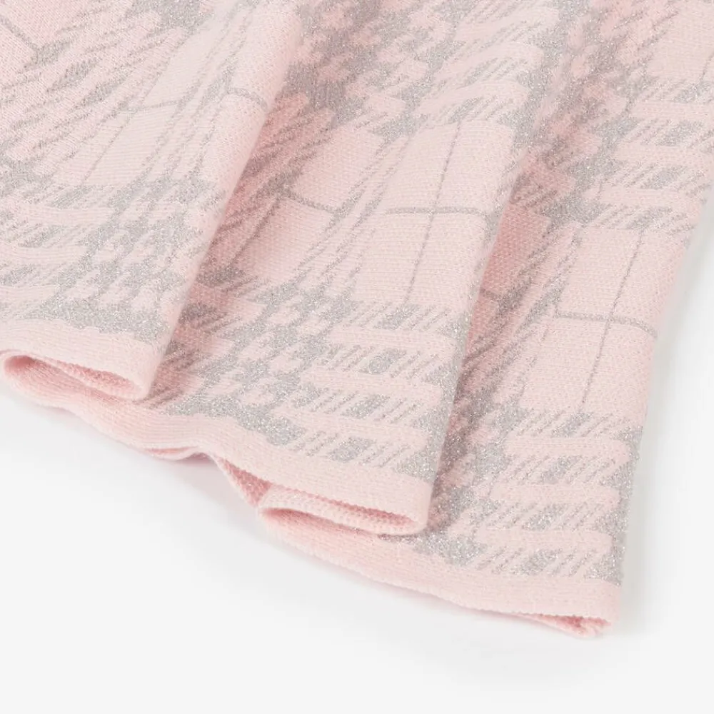 Angels Face Outfit Sets*Girls Pink Cotton & Lurex Check Skirt Set FairyPink