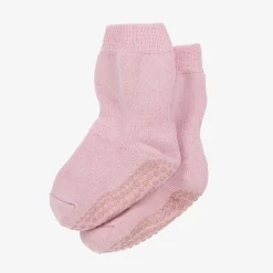 Falke Socks*Girls Pink Cotton & Wool Slipper Socks