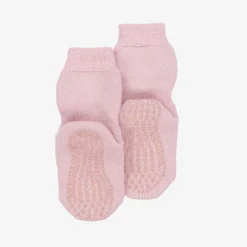 Falke Socks*Girls Pink Cotton & Wool Slipper Socks