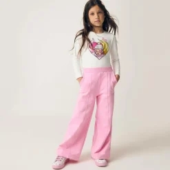 Monnalisa Trousers*Girls Pink Cotton Barbie Joggers