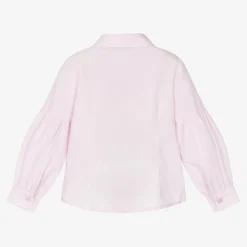 Balloon Chic Tops*Girls Pink Cotton Bow Blouse