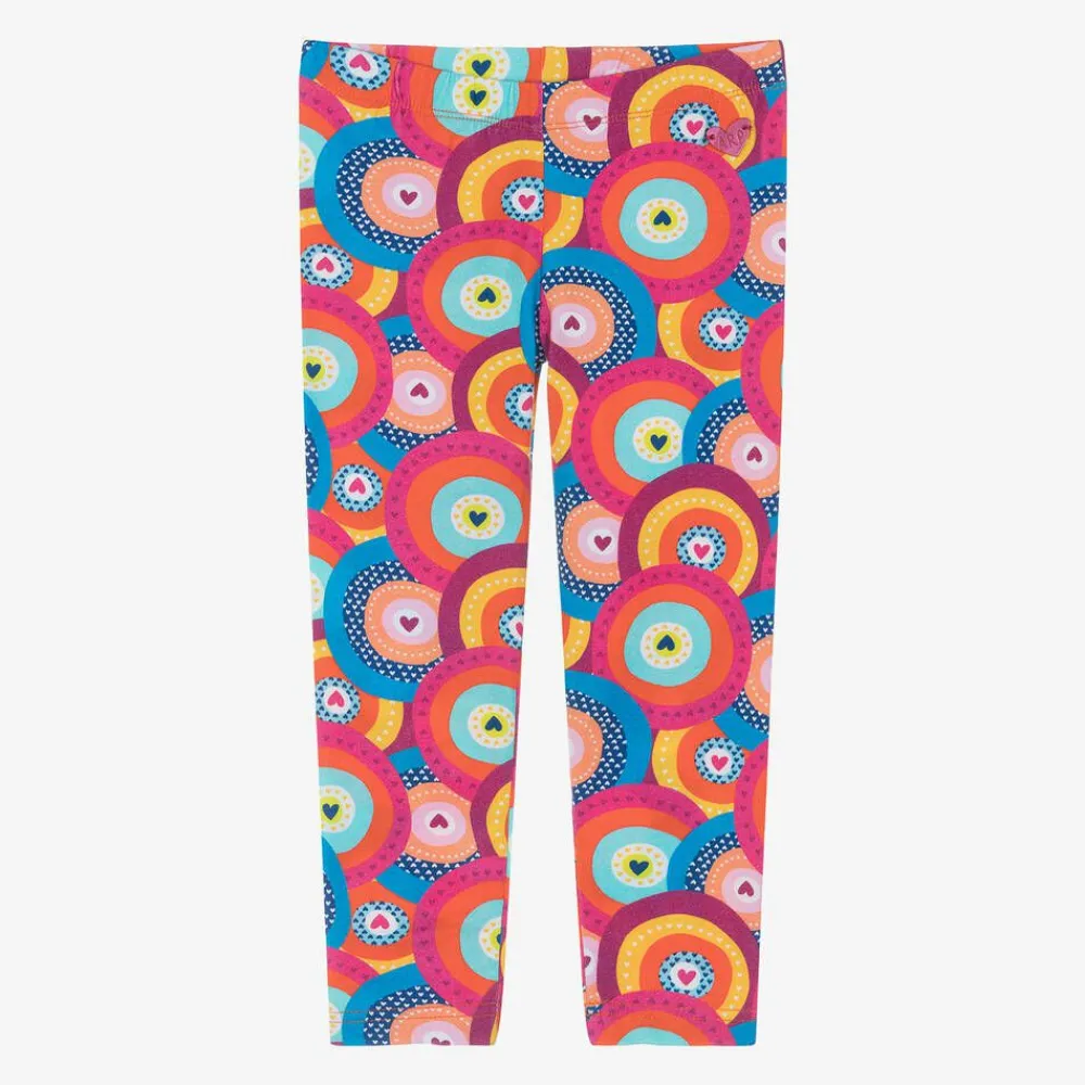 Agatha Ruiz de la Prada Leggings*Girls Pink Cotton Circle Print Leggings