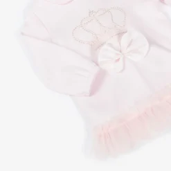 Sofija Outfit Sets|Outfit Sets*Girls Pink Cotton Crown Leggings Set
