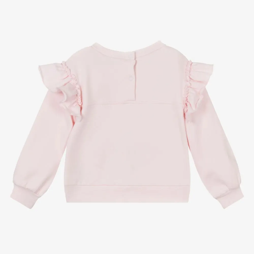 Monnalisa Tops*Girls Pink Cotton Disney Sweatshirt