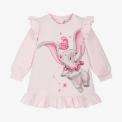 Monnalisa Dresses*Girls Pink Cotton Disney Dress