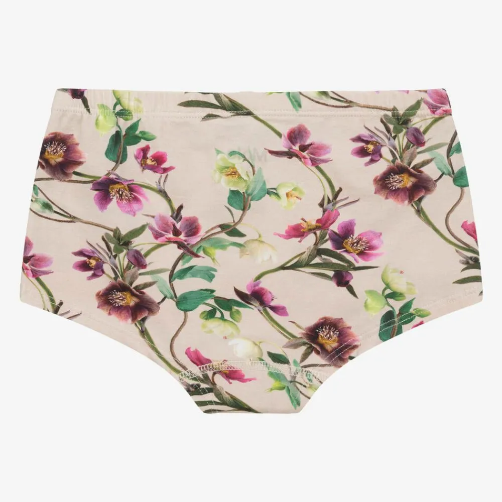 Molo Underwear*Girls Pink Cotton Floral Knickers (2 Pack)