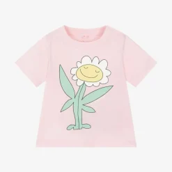 Stella McCartney Kids Tops*Girls Pink Cotton Flower T-Shirt
