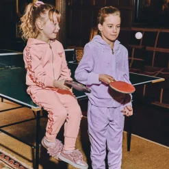 Angels Face Tracksuits*Girls Pink Cotton Frilled Tracksuit TeaRose