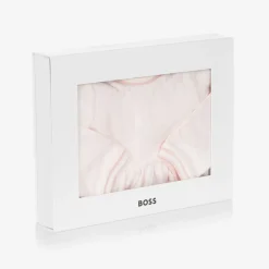 BOSS Dresses*Girls Pink Cotton Ginkgo Leaf Dress