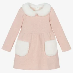 Hatley Dresses*Girls Pink Cotton Herringbone Dress