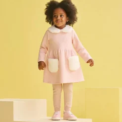 Hatley Dresses*Girls Pink Cotton Herringbone Dress