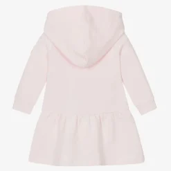 Moncler Enfant Dresses*Girls Pink Cotton Hooded Dress