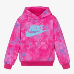 Nike Tops*Girls Pink Cotton Hoodie