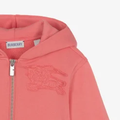 Burberry Tops*Girls Pink Cotton Hoodie