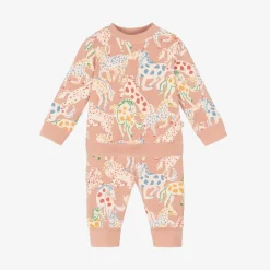 Stella McCartney Kids Tracksuits*Girls Pink Cotton Horse Tracksuit