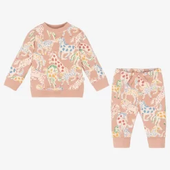 Stella McCartney Kids Tracksuits*Girls Pink Cotton Horse Tracksuit