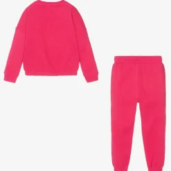 Joyday Tracksuits*Girls Pink Cotton Jersey Tracksuit