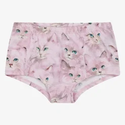 Molo Underwear*Girls Pink Cotton Kitten Knickers (2 Pack)