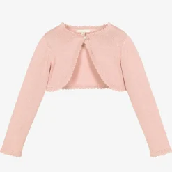 Beatrice amp; George Tops*Girls Pink Cotton Knit Bolero Cardigan