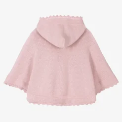 Sarah Louise Coats & Jackets|Coats & Jackets*Girls Pink Cotton Knit Cape