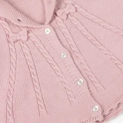 Sarah Louise Coats & Jackets|Coats & Jackets*Girls Pink Cotton Knit Cape