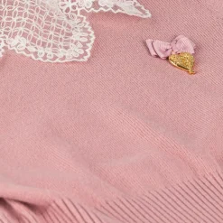 Angels Face Tops*Girls Pink Cotton Knit Sweater TeaRose