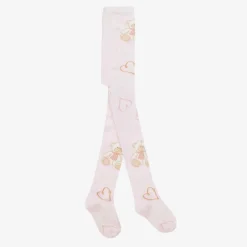 A Dee Tights*Girls Pink Cotton Knit Tights
