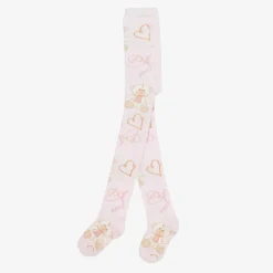 A Dee Tights*Girls Pink Cotton Knit Tights