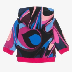 PUCCI Tops*Girls Pink Cotton Onde Zip-Up Top