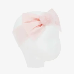 A Dee Hair Accessories*Girls Pink Cotton Pom-Pom Headband