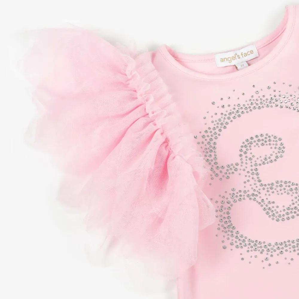 Angels Face Gifts|Tops*Girls Pink Cotton 3rd Birthday T-Shirt Fairypink