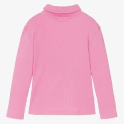 Joyday Tops*Girls Pink Cotton Roll Neck Top