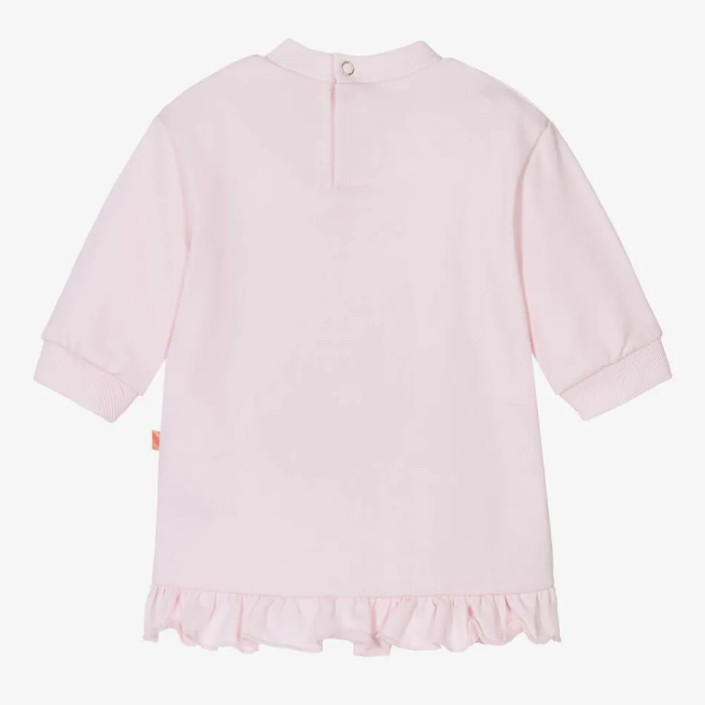 Billieblush Dresses*Girls Pink Cotton Sequin Rainbow Dress