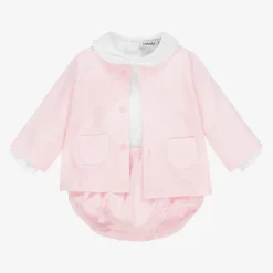Babidu Outfit Sets*Girls Pink Cotton Shorts Set