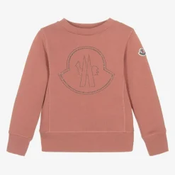 Moncler Enfant Tops*Girls Pink Cotton Sweatshirt