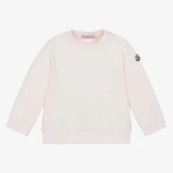 Moncler Enfant Tops*Girls Pink Cotton Sweatshirt
