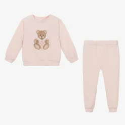 Patachou Tracksuits*Girls Pink Cotton Teddy Bear Tracksuit