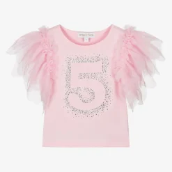 Angels Face Gifts|Tops*Girls Pink Cotton 5th Birthday T-Shirt Fairypink