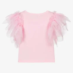 Angels Face Gifts|Tops*Girls Pink Cotton 5th Birthday T-Shirt Fairypink